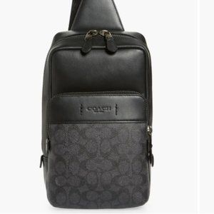 Coach Signature Gotham Leather Sling Pack